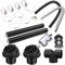 Standheizung Zubehör Kit, 75mm Entlüftungsschlauch, Auto Heizung Rohrleitung, Warmluftauslass, Auto Auspuff Schalldämpfer, Abgasschlauch Klemmen Set für Webasto Eberspacher Propex, Diesel Heizung