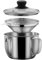 Hopbucan Stainless Steel Fat Separator 1L/4 Cup, Grease Separator with Strainer and Glass Lid, Soup Oil Separator Cup