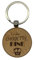 Schlüsselanhänger aus Holz mit Gravur Die meiste Eulen, Geschenk für Physiotherapeuten, beige, 7.5cm