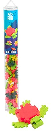 PLUS PLUS Building Blocks Toy - Animal Toys for Kids, Creative Learning Resources and STEM Play for Home and Travel - Girls and Boys Toys Age 5 Plus - Sea Turtle 100 Pieces