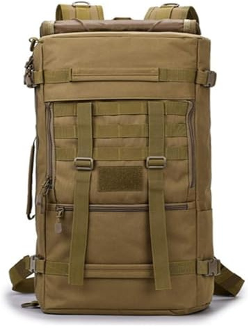 Militärischer Rucksack, taktischer Rucksack, 50L Taktischer Rucksack Wasserdichte Outdoor-Sporttasche Militär Klettertaschen Wandern Große Camping Reisetasche groß(Khaki), khakis, 70L