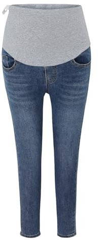 Belly Femme Enceinte Prop Ripped Legging Pantalon Jeans Pantalon Maternité Maternité Robe Jean, bleu clair, XXL