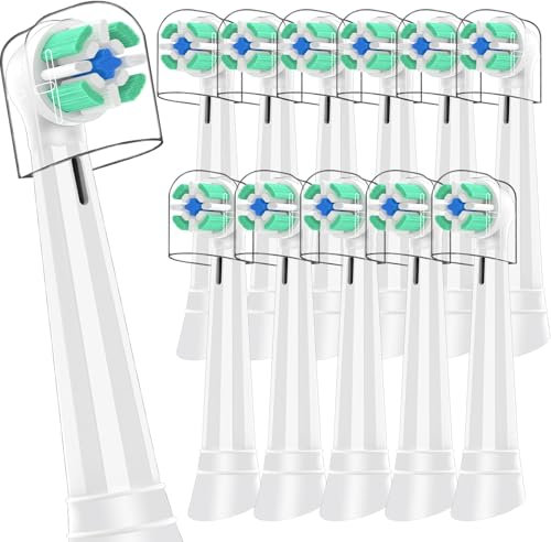 12er Aufsteckbürsten Kompatibel mit Oral B iO 3N 3 4 5 6 7 8 9 10 Series Zahnbürste Elektrische, IO Zahnbürste Aufsätze Für Zahnfleischpflege und Zahnreinigung (Weiß)