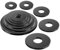Qrity 20 Stück Flache Unterlegscheiben, M4 x 16mm, O Ring Distanzscheiben, Schwarz Dichtung Unterlegscheibe, Kohlenstoffstahl Dichtung Unterlegscheiben
