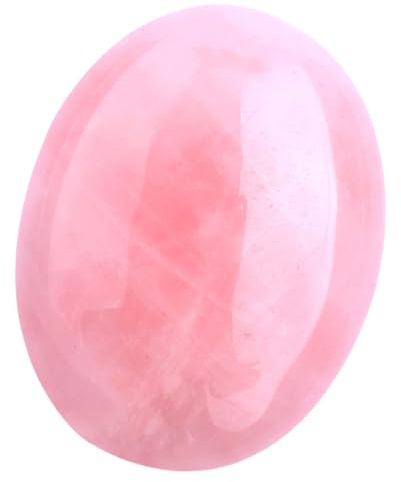 60mm Large Rose Quartz Natural Crystals Stone, Pink Oval Worry Stones Healing Stones Polished Palm Stones Energy Stone for Reiki, Anxiety Relief, Meditation, Decoration, Collection, Gift for Women