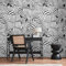 Papier peint photo Profhome 398731-GU papier peint intissé gaufré à chaud lisse avec des motifs zébre mat noir blanc 1,59 m x 2,8 m