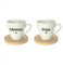 Coffret Duo Maman Papa - Tasses à Café & Sous-Tasses Bambou