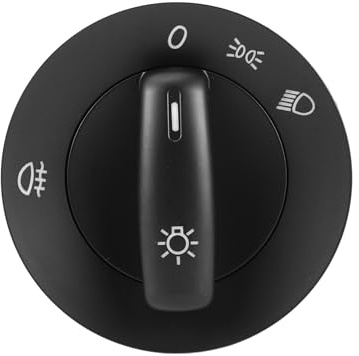 Hihaha No.1T0941431B Lichtschalter für Volkswagen Caddy 2004-2008 Abblendschalter Schwarz