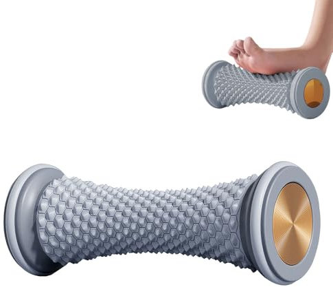 XFSRG Rouleau Massage Pied pour la Voûte Plantaire du Fascia Relaxer Masseurs Les Pieds Silicone, Rouleaux de Musculaire, Appareil des Réflexologie(Gris)