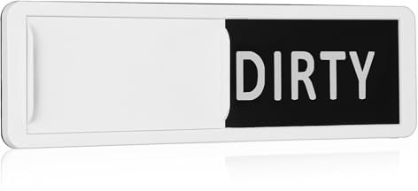 HOMSFOU Magnetic Dishwasher Clean Dirty Sign Easy Mounting Large Font for Quick Identification Dishwasher Accessory