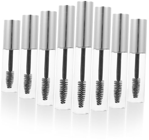 FRCOLOR 8pièces Pots De Mascara Transparents Vides Flacons De Mascara Rechargeables Et Réutilisables Pour Femmes Accessoires Pour Techniciennes Extensions De Cils