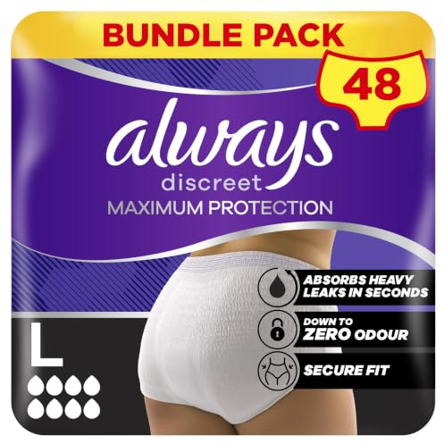 Always Discreet Incontinence Pants Maximum Protection L 4x12ct