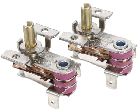 IWOWHERO 2 Piezas Regulador De Control De Temperatura para Equipos De Calefacción Eléctrica Termostato Ajustable Repuesto para Radiador Y Calentador