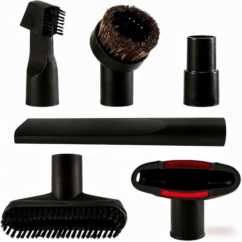 Vac Clean Accessories Set, 6Pcs Vacuum Cleaner Attachment Compatible with Henry Hoover Attachments Head Includes 2-in-1 Nozzle Flat Suction Tool Sofa Brush Round Horsehair Brush 35mm to 32mm Adapter