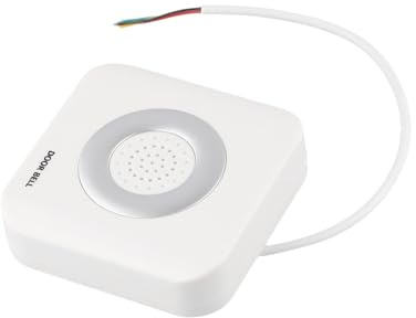 Serenophile 12V DC Kabelgebundene Türklingel für Zugangskontrollsysteme - Vierdraht-Ding-Dong Elektronischer Glockenspiel, keine Batterie erforderlich, ABS-Gehäuse, Weiß