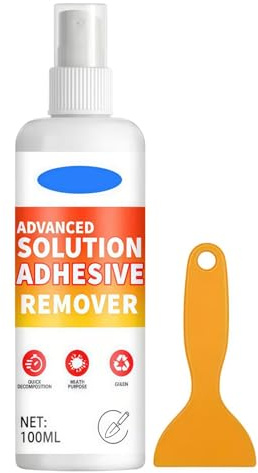 100ml Sticky Stuff Remover,Adhesive Remover Spray for Sticky Residue,Powerful Adhesive Remover with Scraper,Sticker Remover for Easy Removal of Stickers,Labels,Decals,Glue Remover Removes Sticker