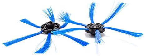 vhbw 2X Ersatz Seitenbürste kompatibel mit Philips Smartpro FC8066, FC8603 Saugroboter - Reinigungsbürsten Set, schwarz/blau