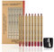 CCbeauty Lippenkonturenstift Make-up Matte Lip Liner Stift Wasserdicht Langlebig Lippenstift Liner Slim 8 Farben Set mit Spitzer