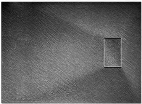 Grg Bac à Douche 70x90x2,6 CM Anthracite Effet Pierre Mod. Strong