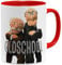 OM3® - Oldschool - Tasse | Keramik Becher | 11oz 325ml | Beidseitig Bedruckt | Rot