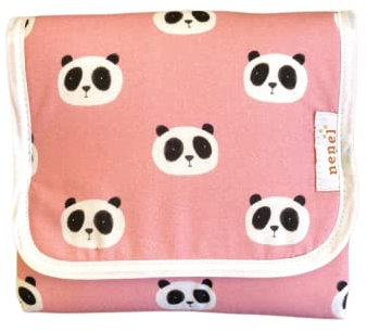 Wickelauflage für Unterwegs. Verfügbar in mehreren Modellen und Farben. (Panda-Bären)