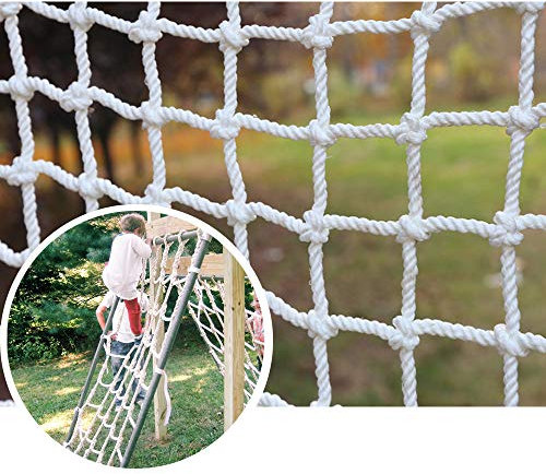 SSCYHT Climbing Rope Netting, Climbing Net for Kids Climb Wall Cargo Playground Rock Tree Nylon Net Large Play Indoor Giant Mesh Heavy Duty Climbing Mesh Nets Outdoor,20cm,4 * 3M(13 * 10ft)
