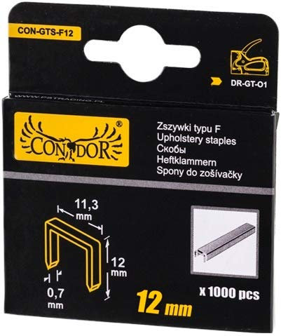 DREL TACKER 4-14 mm HANDTACKER TACKERKLAMMERN KLAMMERN HANDFEUWERWAFFE POLSTERTACKER HOLZTACKER DACHTACKER STOFFTACKER MÖBELTACKER (12 mm Klammern (1000 Stück))