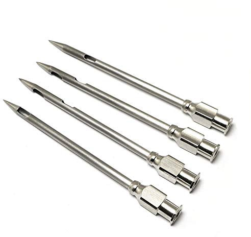 PZRT 4 pz iniettore ago per barbecue, in acciaio inox marinata, tacchino, barbecue, iniettore di carne, accessori da cucina partito forniture per la casa