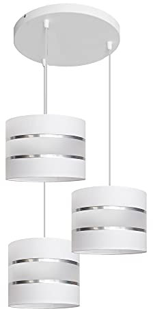Helam HELEN Cluster Pendelleuchte Weiß, Silber 35cm
