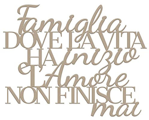 Scritta in Legno Frase da Appendere Parete, Targa e Cartello in Legno Decorazione per la Casa Arredo, Frase da Appendere in Legno Amore Casa
