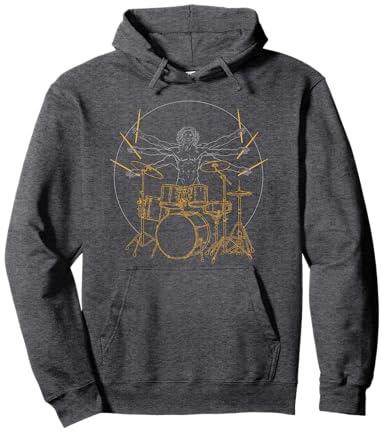 Drummer Schlagzeuger Da Vinci Schlagzeug Rock Musik outfit Pullover Hoodie