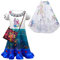 YEAJION Mädchen Mirabel Cape Costume für Kinder Cosplay Halloween Weihnachten Rave-Party Königstag Verkleidung Kostüm Film Mirabel Kleid und Zubehörtaschen 2PCS Größe 100-150cm