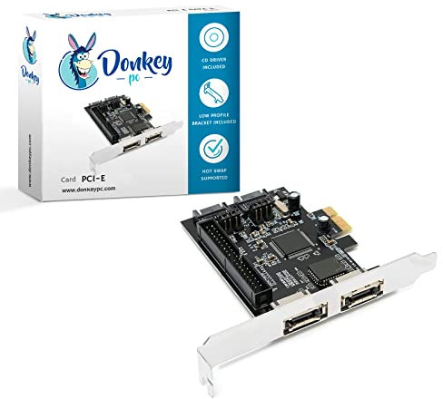 Donkey pc Scheda controller SATA/eSATA e IDE in porta PCI Express (PCI-E) (2 SATA (o eSATA) + 2 ATA