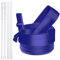 AIPENQ Straw Cap for YETI Rambler Bottle and RTIC Bottle, Straw Lid with 2 Straws and 2 Brushes (Offshore Blue)