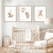 Youihom 3 Bilder Kinderzimmer Bär Beige Poster Babyzimmer 30x40 Wandbilder Kinder Mond Sterne Wolken Luftballons Wandposter Baby Mädchen und Jungen Wandbild Leinwand ohne Rahmen