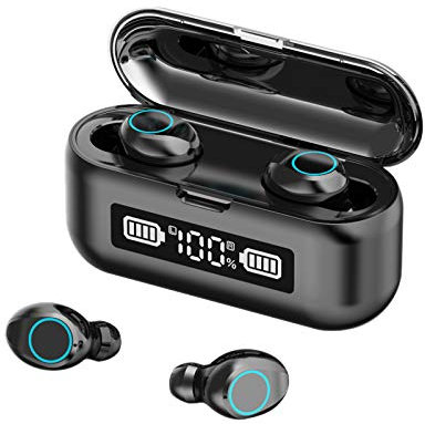 Closer F9-46 LED Wireless Headphones Bluetooth Earphones V5.1 Earbuds Control Sport Headset Noise Cancel Earphone