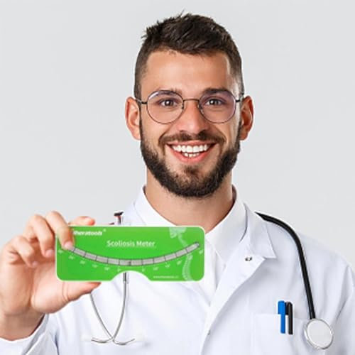 Misuratore portatile della scoliosi, valutazione medica della scoliosi, dispositivo di misurazione medica dello scoliometro tascabile per la misurazione della scoliosi negli adulti e nei bambini