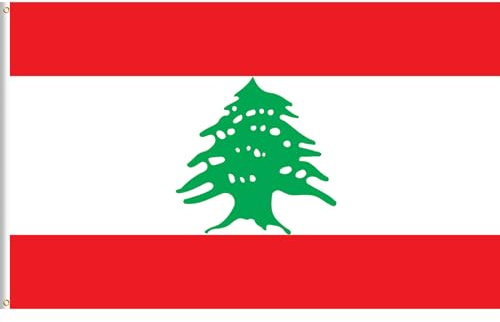 Lixure Flagge Libanon 90x150cm Libanesische Fahne -Polyester, Digitaldruck, lebendige Farbe, lichtbeständig, doppelt genäht, mit Messingösen für Garten Innen- Außenbereich