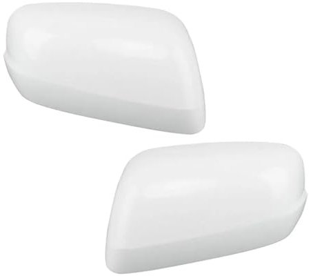 MOBAAK Couvercle Rétroviseur pour Fit pour Jazz 2009-2013 2010 2011 2012 Protecteur de Capuchon de Couvercle de rétroviseur latéral Blanc Coquille Rétroviseur