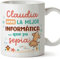MUGFFINS Tazas Personalizadas para INFORMÁTICA mujer - En Español - Mejor que yo Sepia - 11 oz / 330 ml - Regalo Personalizable original y divertido