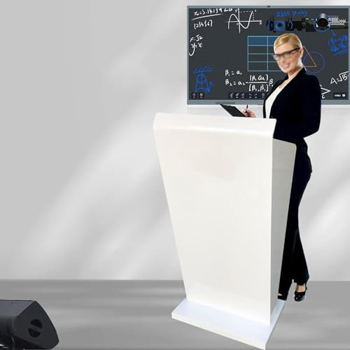 Podium, großer offener Stauraum, Rednerpult, umweltfreundliche Acrylkanzeln, Leitplanken-Design, Podiumsständer, neigbares Tischpodest