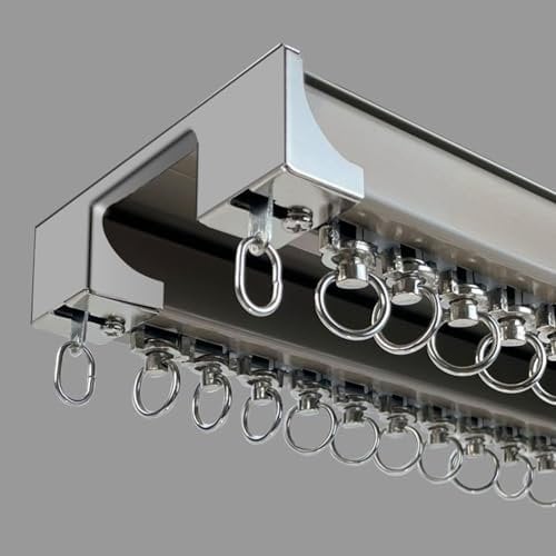 Vorhangschiene deckenmontage,Gardinen für schienensystem,Schiebegardine,Wohnwagen gardinen,vorhangschiene flexibel,Geeignet für Wohnzimmer, Duschbad, Schlafzimmer, Decke, Wohnmobil, Privatsphäre, Hote