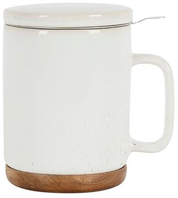 Sema - Tisanière Nordika en Grès Blanc 45 cl Filtre Inox - SEMA