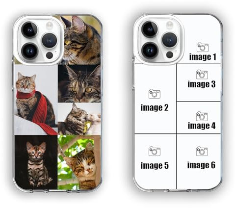 Phone Case, Clear Phone Case for iphone 13 14 15, Customise it with Your Own Cherished Photo, Protective Phone Case Customized for Iphone All Phone Models, Personalised Phone Cases (6 photo)