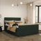 Kaiser Möbel Viesta Boxspringbett mit bettkasten 220 x 200 cm matratze Topper Doppelbett Bettgestell Stilvoll Schlafzimmer Rahmenbettgestell POSSO Cordstoff Grün