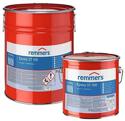 Remmers Epoxy ST 100 - Transparentes Epoxidharz für Grundierung, Mörtel, Fließbeläge - Hohe mechanische und chemische Beständigkeit (10, Kilogramm)