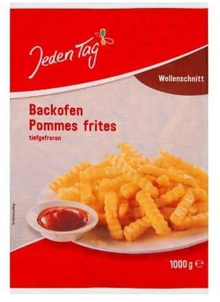 Jeden Tag Backofen Pommes Frites Wellenschnitt (1 kg)