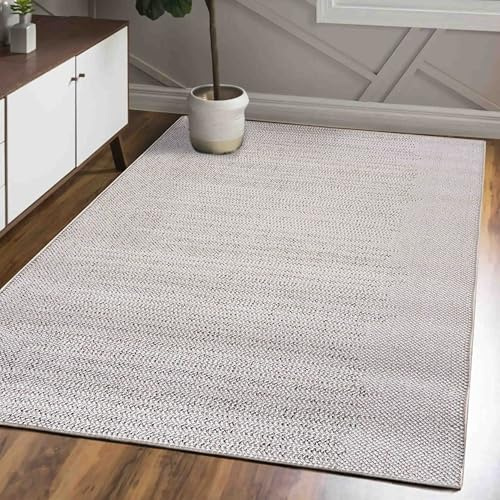 Mazovia Groß Teppich Wohnzimmer 200x300cm Creme Abstrakt Skandinavisch | Teppich für Schlafzimmer Esszimmer Büro Beige Weich Pflegeleicht Tierfreundlich Allergikerfreundlich Fußbodenheizungsgeeignet