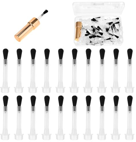 Thinp 66 Pcs Replacement Nail Polish Brush Kit Nail Polish Brush with Handle Disposable Nail Polish Brushes Disposable Dip Replacement Brush Dip Powder Liquid Replacement Brushes for Nail Art