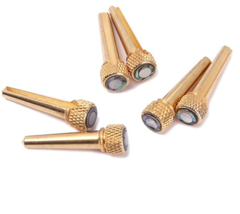 OFFSCH Pièce de guitare acoustique Les broches de chevalet de guitare White Bridge Doctor authentiques améliorent la qualité du son